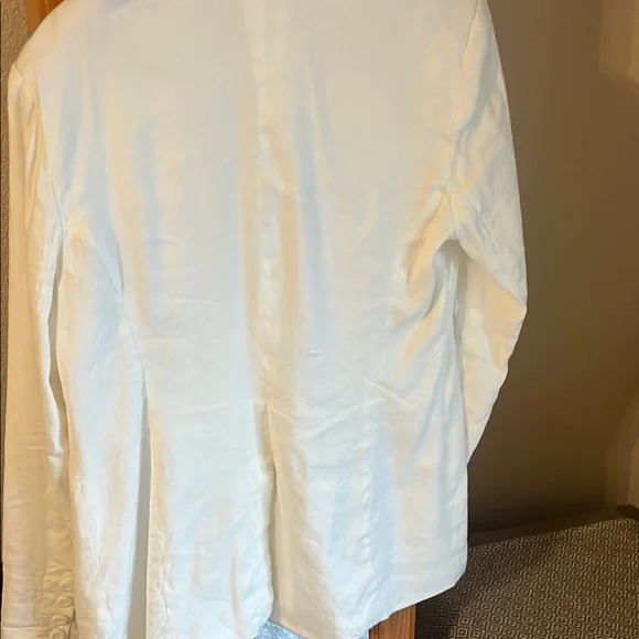 Cabi White Linen Blazer Classic Suit Jacket - Picture 3 of 4